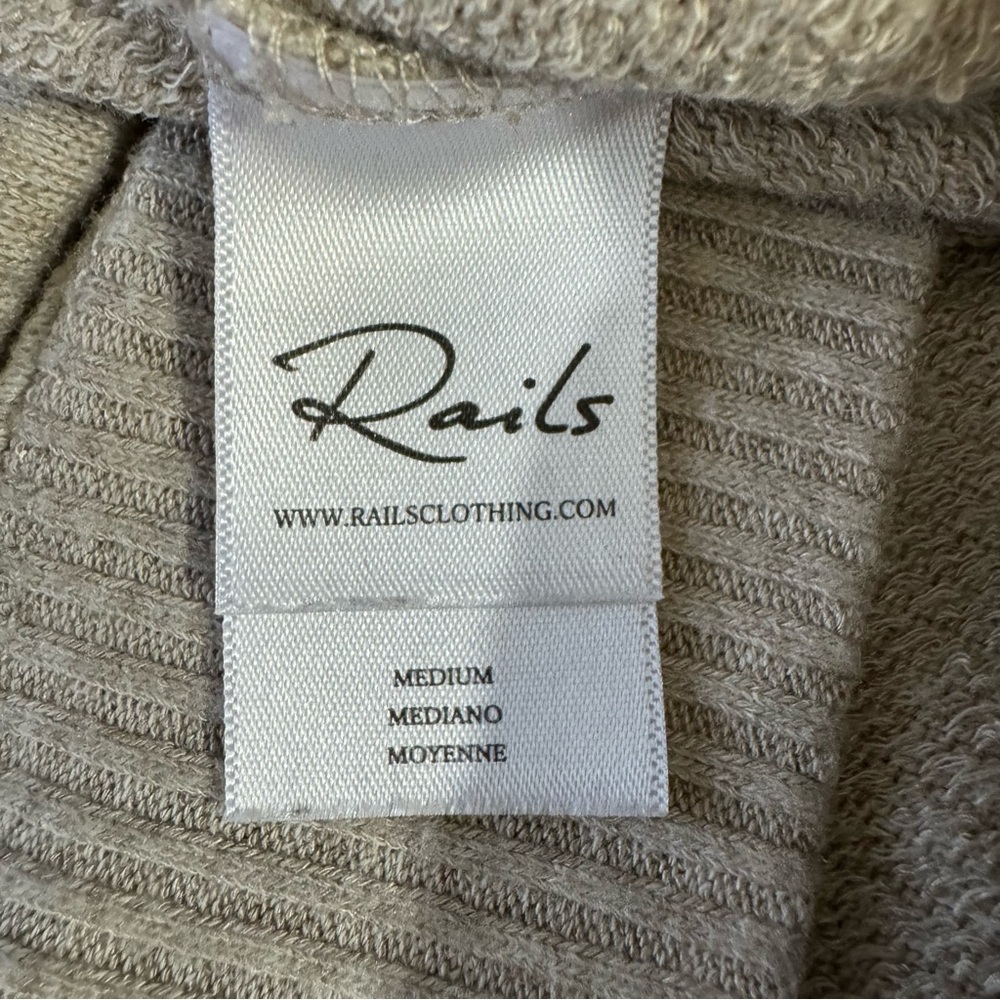 Rails Ramona Sweatshirt in Heather Brown with Embroidered Stars Cozy Lounge Sz M - Picture 11 of 13